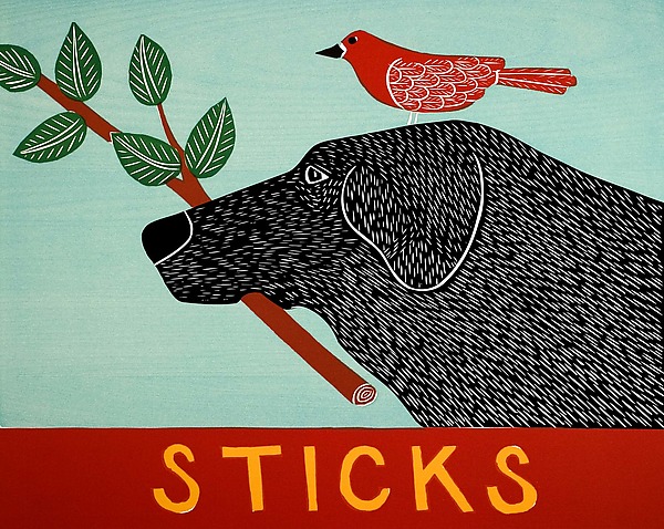 Sticks by Stephen Huneck (Giclee Print) | Artful Home