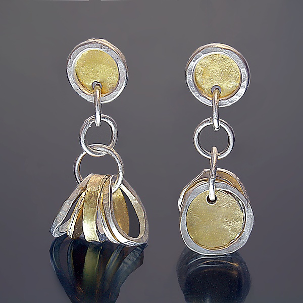 Harmony Earrings by Sana Doumet (Gold & Silver Earrings) | Artful Home