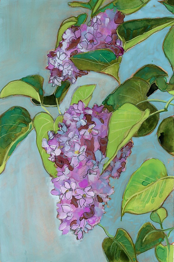 Lilacs by Denise Souza Finney (Watercolor Painting) | Artful Home
