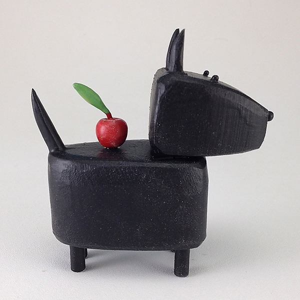 Dogs with Apples by Bunny With A Toolbelt (Wood Sculpture) | Artful Home