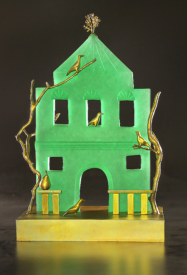 The Green House I by Georgia Pozycinski and Joseph Pozycinski (Art Glass & Bronze Sculpture) | Artful Home