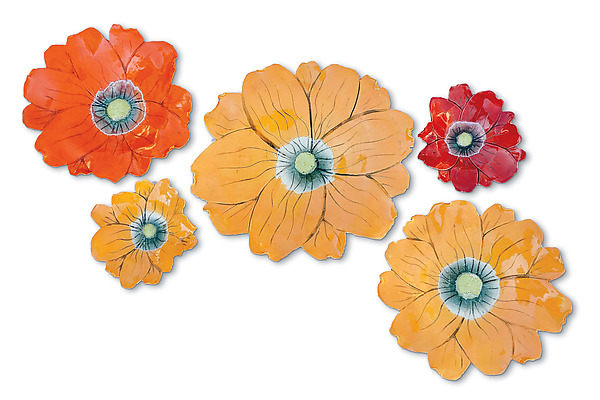 California Poppies by Amy Meya (Ceramic Wall Sculpture) | Artful Home