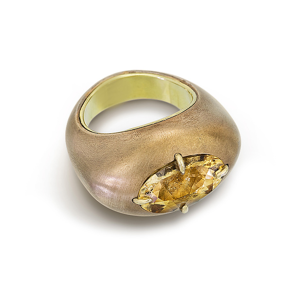 Bronze Five-Diamond Ring by Ann Chikahisa (Diamond & Bronze
