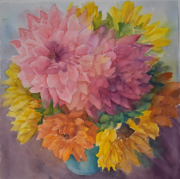 Radiant Petals by Terrece Beesley (Watercolor Painting) | Artful Home
