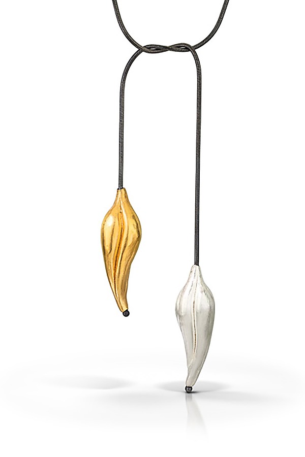Pod Lariat by Shana Kroiz (Gold & Silver Necklace) | Artful Home