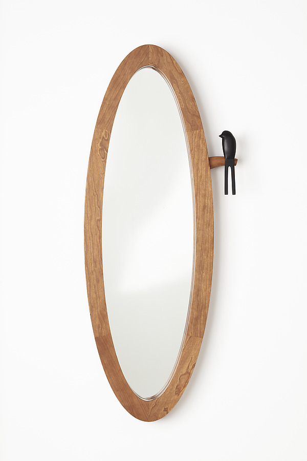 Small Birdie Mirror by Sylvie Rosenthal (Wood Mirror) | Artful Home