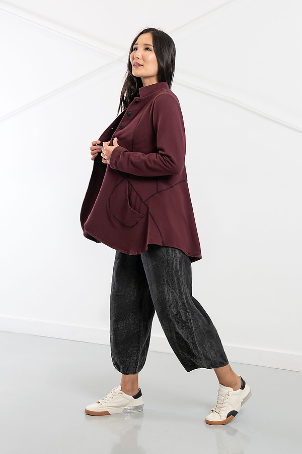 Fleece Peplum Jacket by Cynthia Ashby (Knit Jacket) | Artful