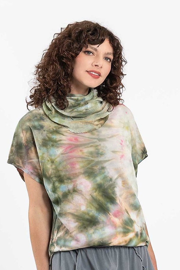 Tie Dye Mesh Slouch Pullover by Cynthia Ashby (Mesh Top) | Artful Home
