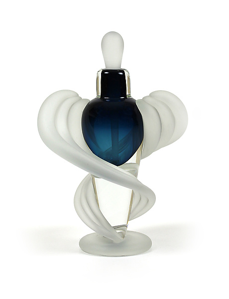 Full Twist Perfume Bottle by Thomas Kelly (Art Glass Perfume Bottle) | Artful Home