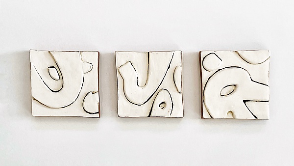 Pause by Rebecca Zweibel (Ceramic Wall Sculpture)