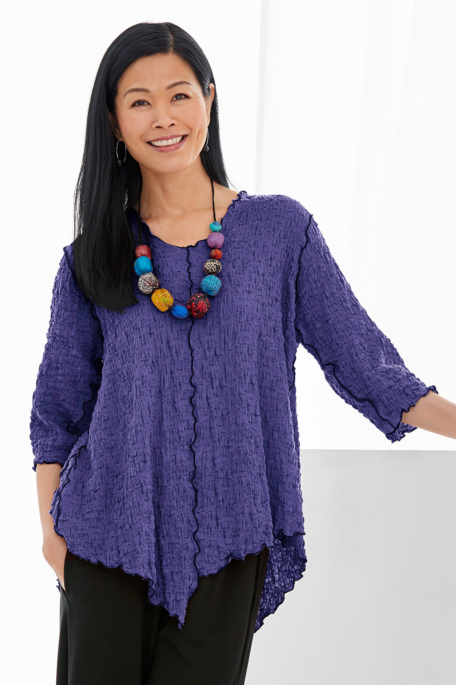 Pucker Bonita Top by Noblu (Knit Top) | Artful Home