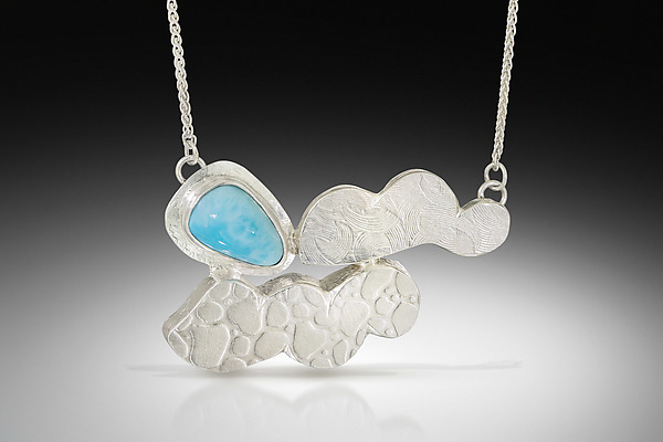 Blue Skies Ahead Necklace by Louise Norrell (Silver & Stone Necklace) | Artful Home