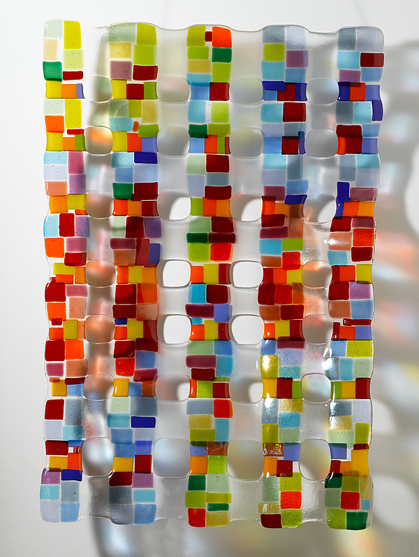 Small Retro Mesh Sculpture by Renato Foti (Art Glass Wall Sculpture) | Artful Home