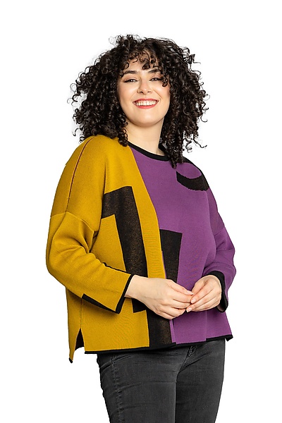 Alchemy Fitted Tee by Andrea Geer (Knit Top) | Artful Home