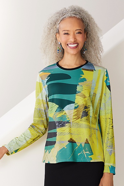Alchemy Fitted Tee by Andrea Geer (Knit Top) | Artful Home
