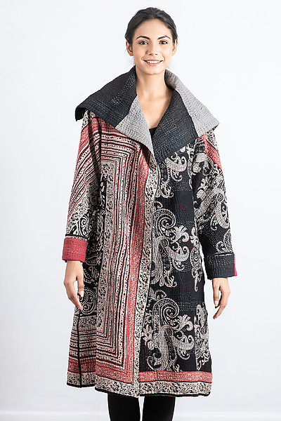 A Line Coat by Mieko Mintz (Cotton Jacket) | Artful Home