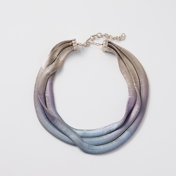 Serpentine Necklace by Sarah Cavender (Lacquered Brass Necklace) | Artful Home