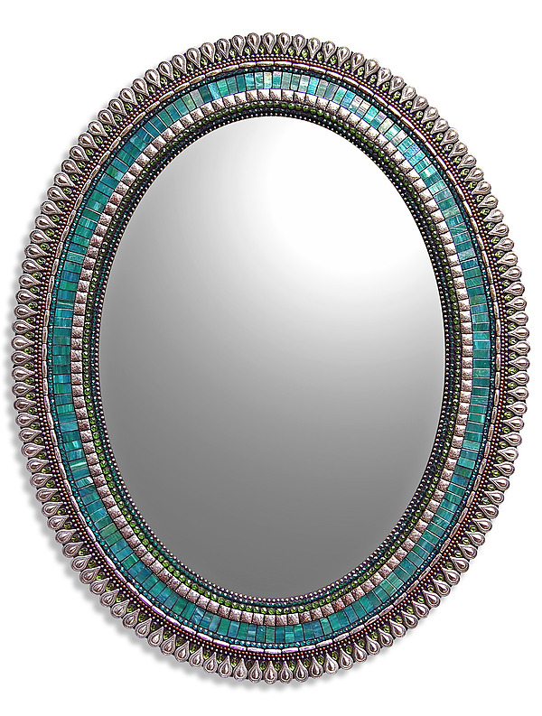 ◆まみ◆ Teal Drop by Angie Heinrich (Mosaic Mirror) | Artful Home