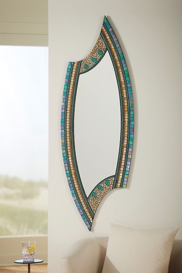 Neslo Long Mirror by Angie Heinrich (Art Glass Mirror) | Artful Home