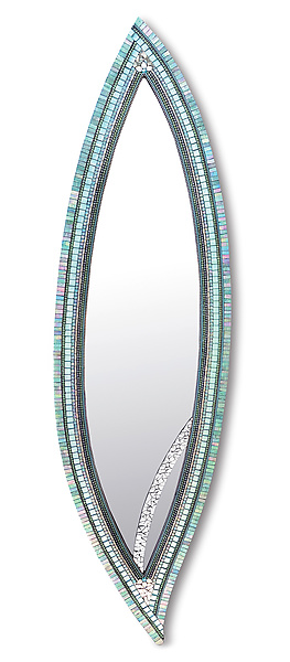 Willow Leaf by Angie Heinrich (Mosaic Mirror) | Artful Home