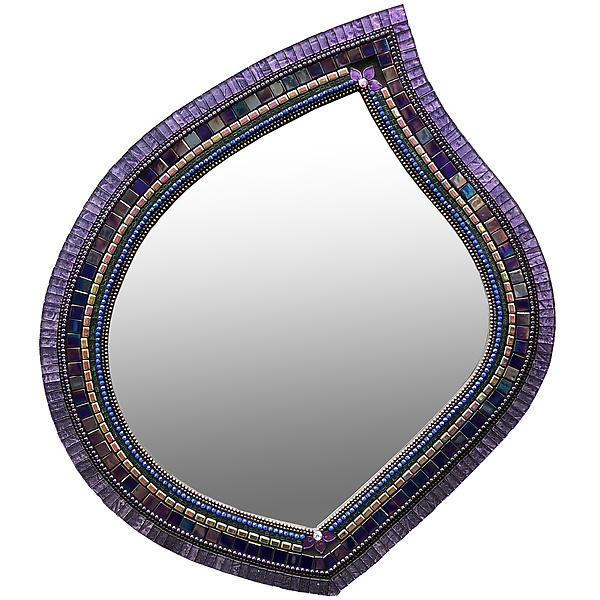 Jasmine Leaf Mirror by Angie Heinrich (Mosaic Mirror) | Artful Home