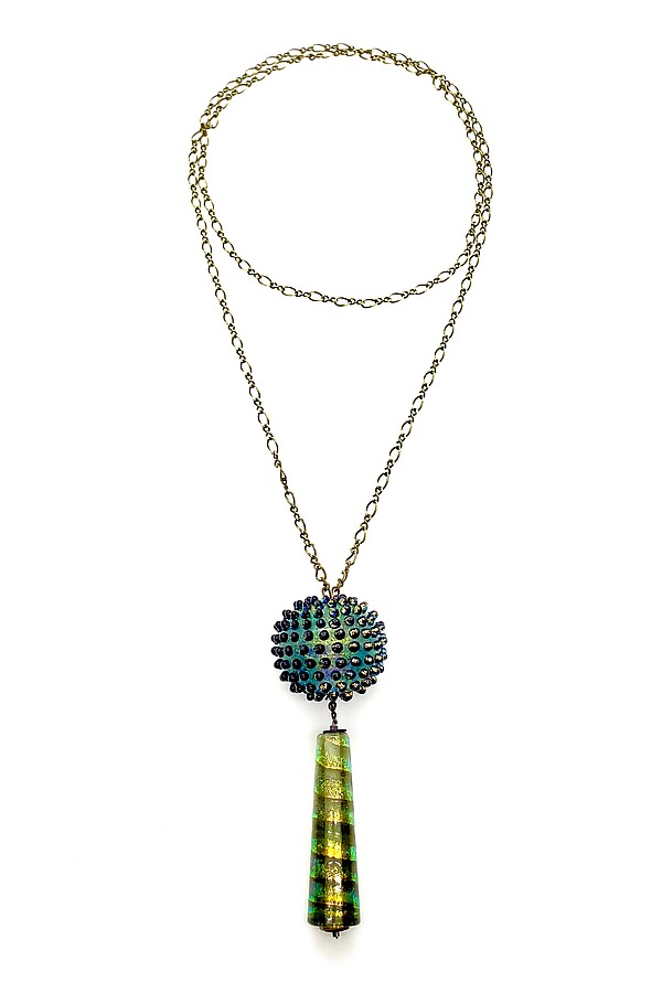 Aquanaut Necklace by Kate Rothra Fleming (Art Glass Necklace) | Artful Home