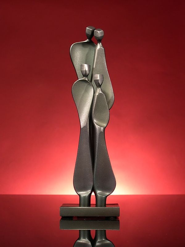 Family with Two Children by Boris Kramer (Metal Sculpture) | Artful Home
