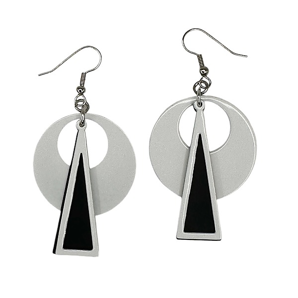 Mod Earrings by Erica Zap (Metal Earrings) | Artful Home