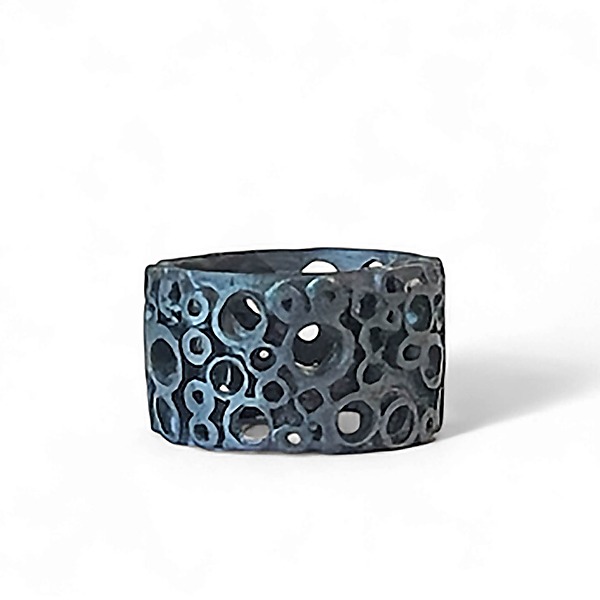 Open Hive Band by Shauna Burke (Silver Ring) | Artful Home