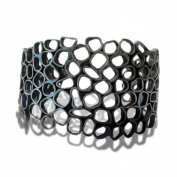 Urban Beehive Cuff by Shauna Burke (Silver Bracelet) | Artful Home