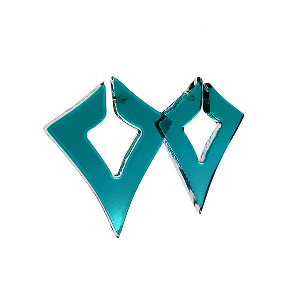 Open Deco Diamond Earrings by Gillian Preston (Art Glass Earrings) | Artful Home