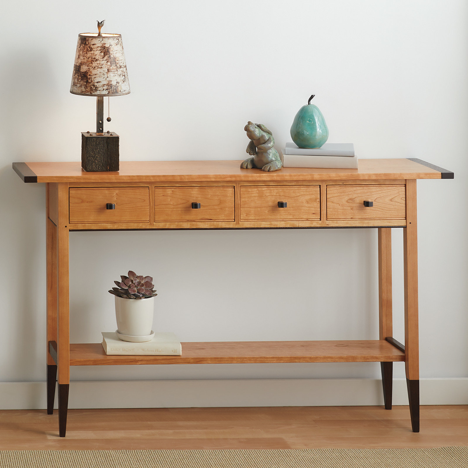 Solid Cherry Table by Tom Dumke (Wood Console Table) | Artful Home