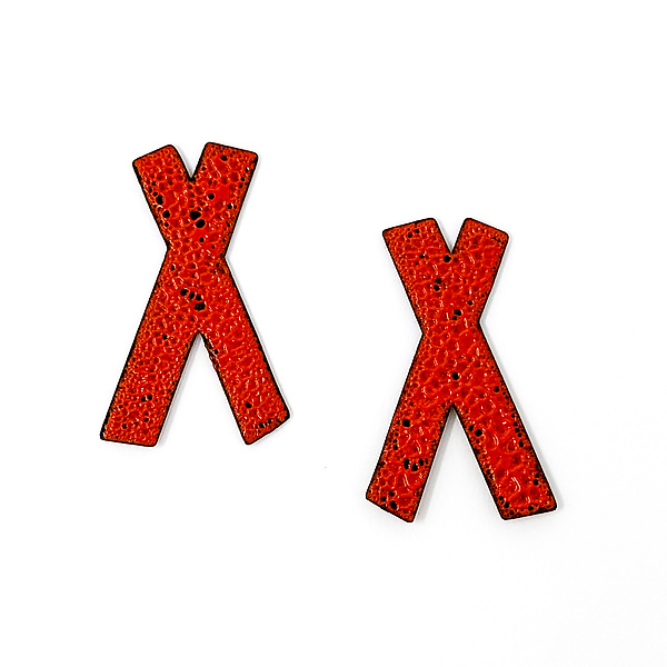X Marks Earrings by Kat Cole (Enamel Earrings)