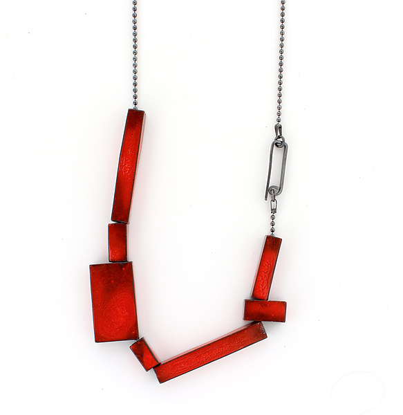 Seven Tube Necklace by Kat Cole (Silver & Steel Necklace)