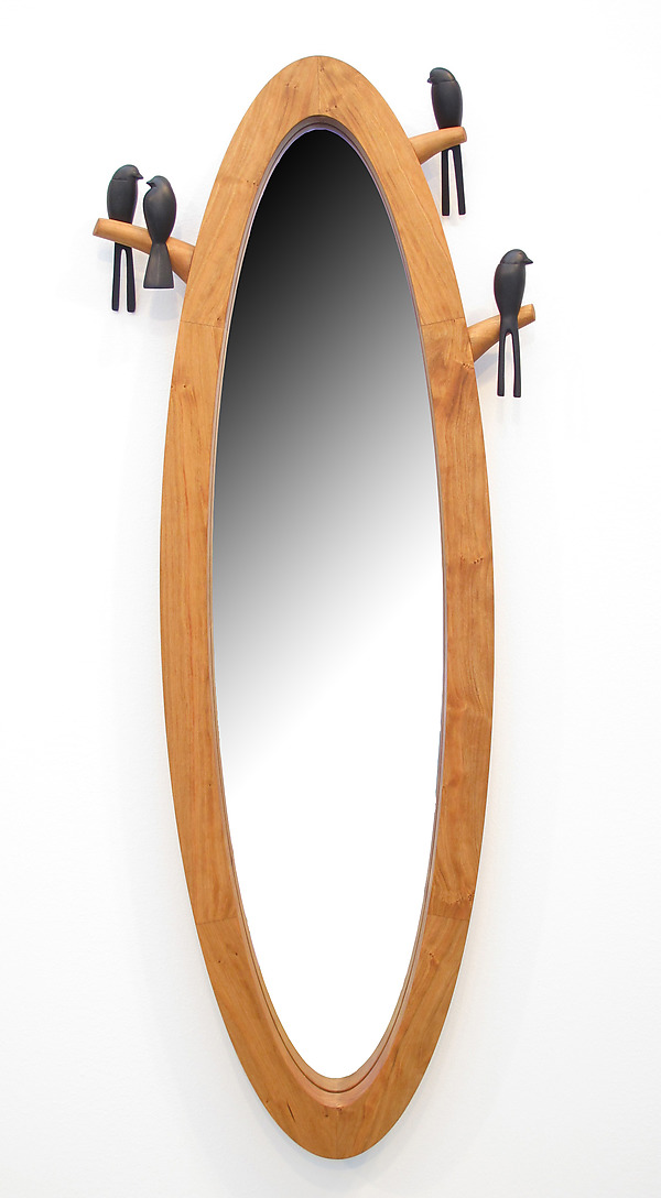 Birdie Mirror by Sylvie Rosenthal (Wood Mirror) | Artful Home