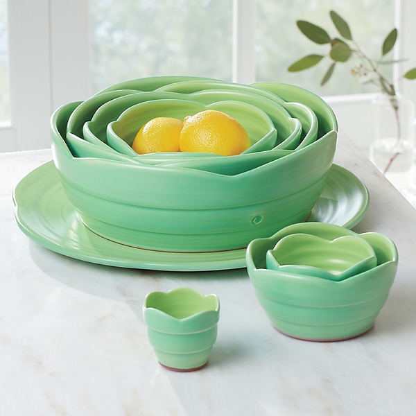 Ranunculus in Lemongrass by Marge Margulies (Ceramic Serving Piece) | Artful Home