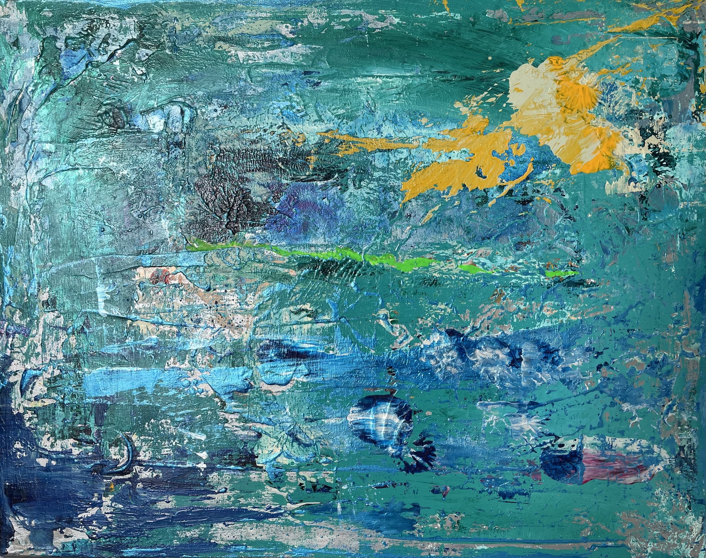 Ocean Sunrise by Pamela Acheson Myers (Acrylic Painting) Artful Home