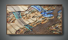 Currents Below by Aaron Laux (Wood Wall Sculpture)