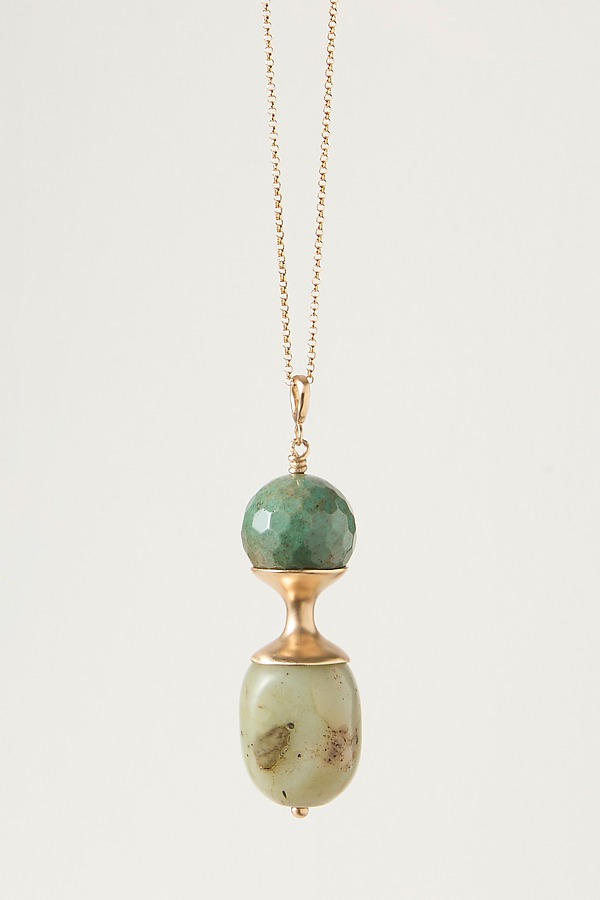 Pendulum Jade Pendant by Julie Cohn (Bonze & Stone Necklace) | Artful Home