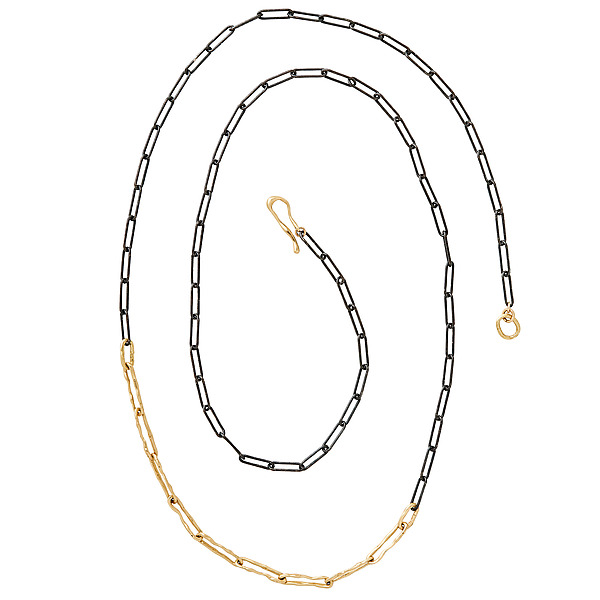 Ladder Chain Necklace by Julie Cohn (Silver & Bronze Necklace) | Artful Home