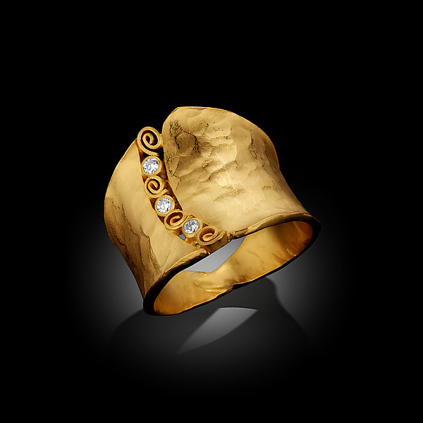 Swirl Line Ring by Rosario Garcia (Gold Ring) | Artful Home