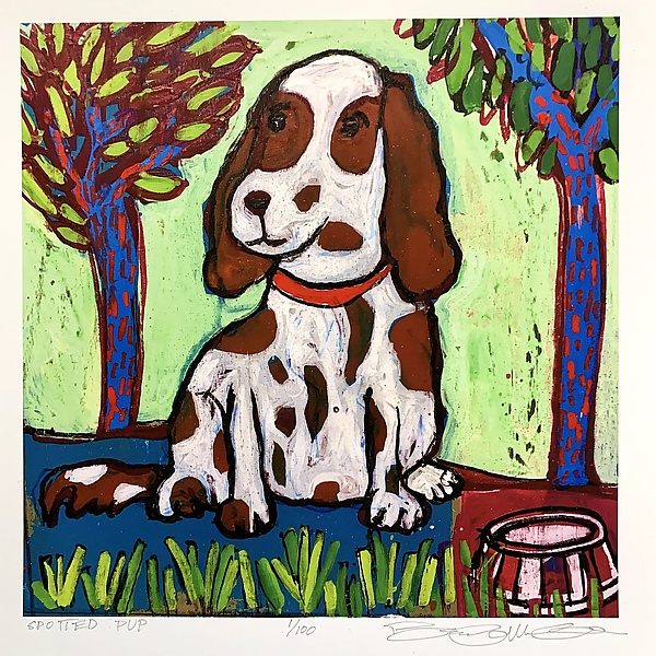 Spotted Pup by Barbara Gilhooly (Giclee Print) | Artful Home