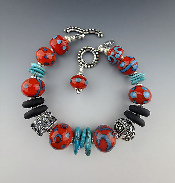 Sleeping Beauty Turquoise Bracelet II by Dianne Zack (Beaded Bracelet)