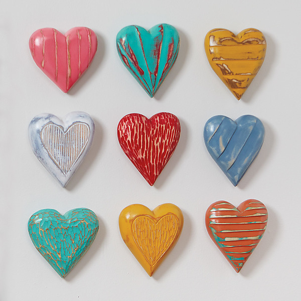 Carved Wood Heart by Amy Arnold and Kelsey Sauber Olds (Wood Wall Sculpture) | Artful Home