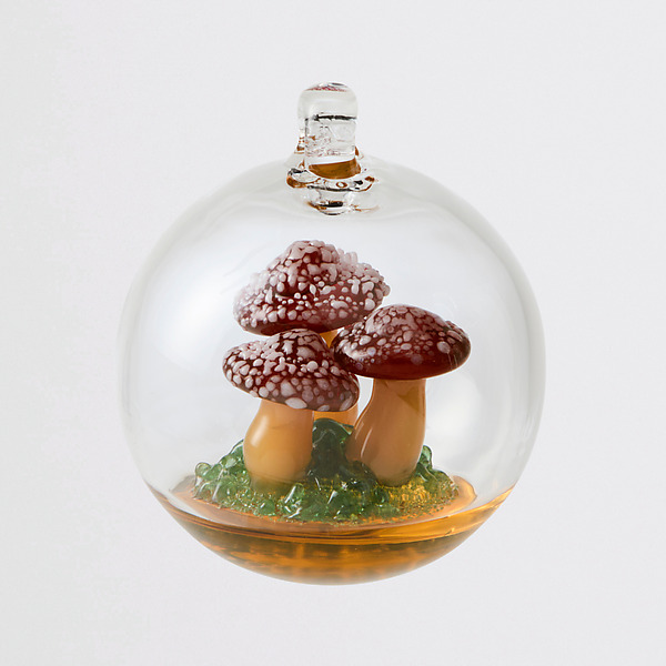 Toadstool Trio by Will Mayer (Art Glass Ornament) | Artful Home