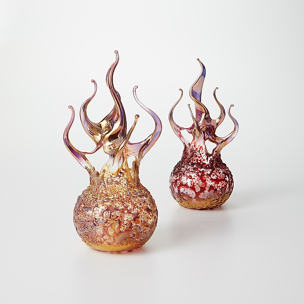 Fireball Votives by James and Andrea Stanford (Art Glass