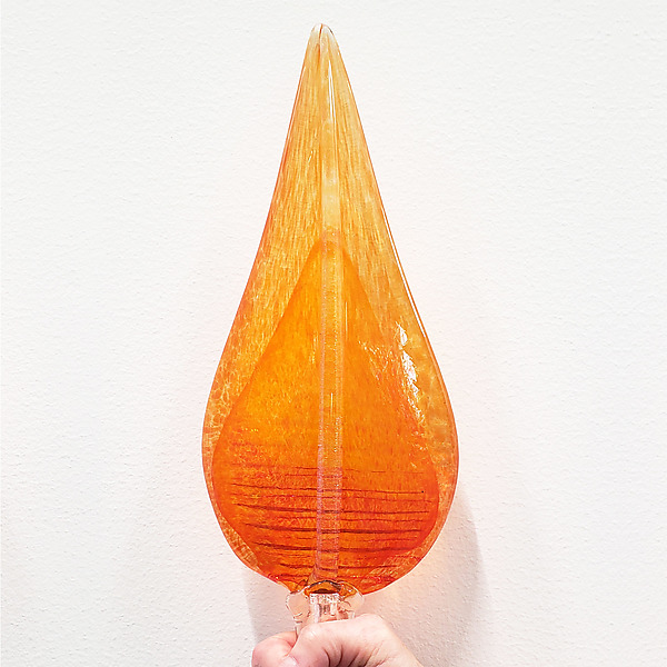 Luminous Leaf by April Wagner (Art Glass Sculpture) | Artful
