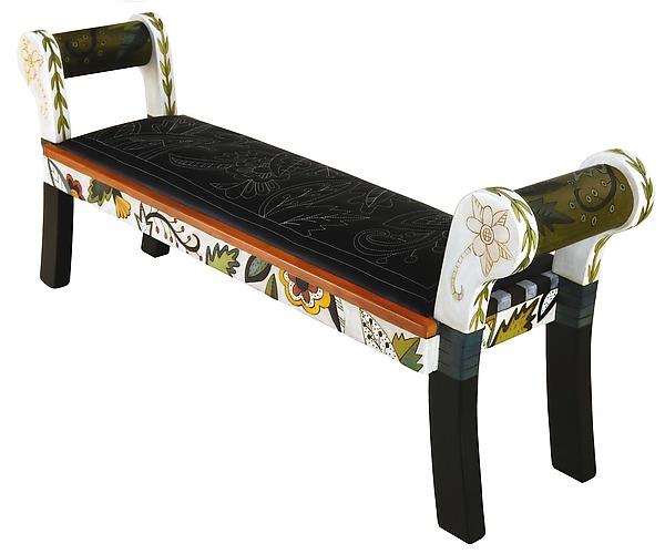 Vine Bench by Sticks (Wood Bench) | Artful Home