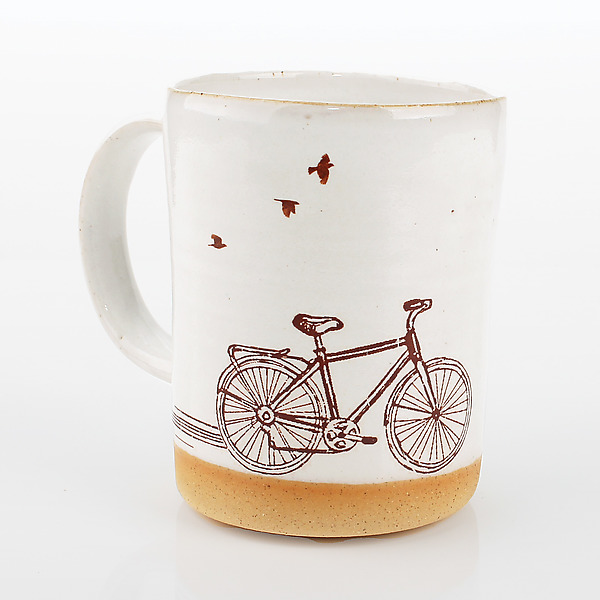Ride On Cycling Mug by Chris Hudson and Shelly Hail (Ceramic Mug) | Artful Home
