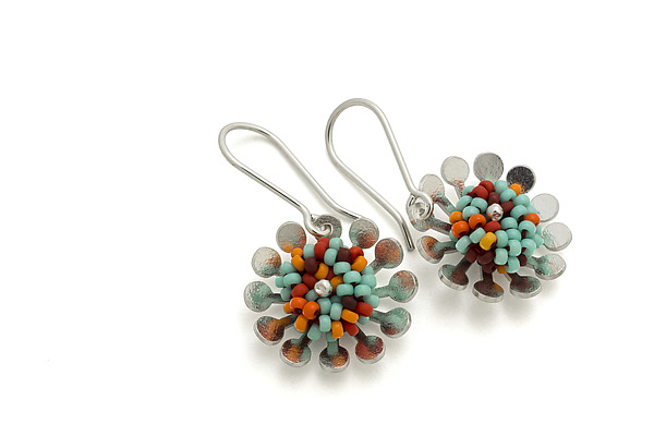 Roma X1 Earrings by Claudia Fajardo (Beaded Earrings) | Artful Home